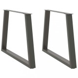 vidaXL Picioare de masă &icirc;n formă de V, 2 buc., antracit, 90x(72-73,3) cm, oțel