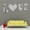 Set 1000 Oglinzi Decorative Patrate Acrilice Argintii 2x2 cm, DIY, Montaj Simplu