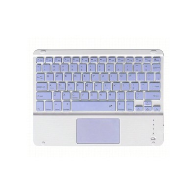 Tastatura cu touchpad BT mini alb+albastru foto