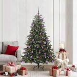 vidaXL Brad de Crăciun artificial Verde 180 cm PVC și metal și plastic 3395556