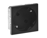 Priza schuko 2M Legrand Mosaic negru mat 079355L