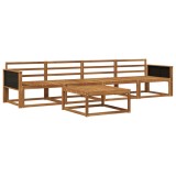 vidaXL Set de canapele de exterior 5 pcs natural Lemn Solid de Acacia 3382312