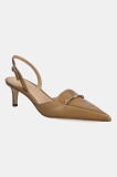 MICHAEL Michael Kors stilettos de piele Lena culoarea bej, 40R5LEMP1L.297