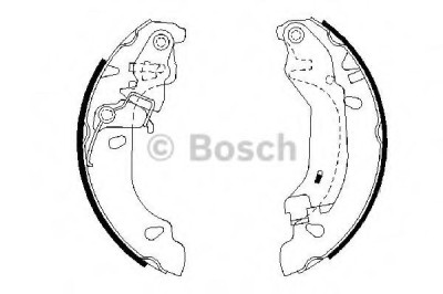Set saboti frana FIAT PANDA Van (169) (2004 - 2016) BOSCH 0 986 487 669 foto