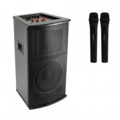 Boxa activa Bluetooth Karaoke, MP3/FM, egalizator 5 benzi, 2 microfoane foto