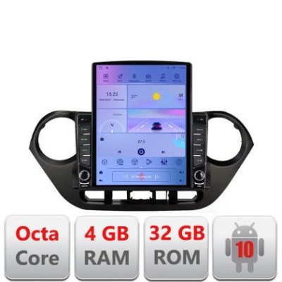Navigatie HHyundai I10 2013-2019 G-HY38 ecran tip TESLA 9.7&amp;quot; cu Android Radio Bluetooth Internet GPS WIFI 4+32GB DSP 4G CarStore Technology foto