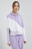 Puma bluza femei, culoarea violet, cu glugă, modelator