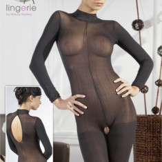 Catsuit Decupat Sexy, Negru, M/L