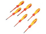 Kit șurubelnițe izolate 1kVAC Phillips/Pozidriv 6 buc.