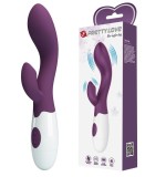 Vibrator Iepuras Brighty, 30 Moduri Vibratii, Silicon, Mov, 20 cm