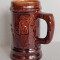 Halba decorativa din ceramica, cu ornamente figurative, vintage anii 70-80