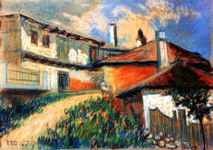 Henri Visconte , pastel , Balcic . foto