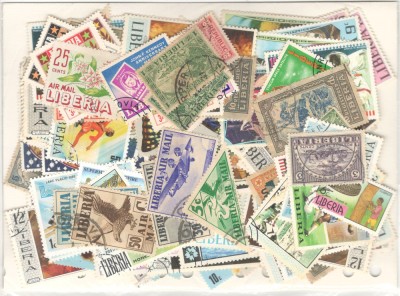 Liberia.Lot peste 120 buc. timbre+1 buc. colita stampilate GL.52 foto