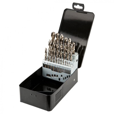 Burghie pentru metal, HSS-Co, 1.0-13.0 mm, set 25 buc 57H090 foto