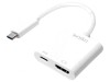 Adaptor USB 3.0 HDMI cu USB C Power Delivery și mufă USB C, Logilink