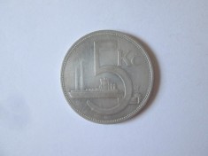 Cehoslovacia 5 Korun 1929 argint,diametrul=27 mm,greutate=7 grame