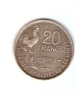 Moneda Franta 20 franci/francs 1953 B, stare buna, curata, Europa, Bronz-Aluminiu