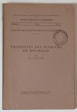 INSTITUTUL GEOLOGIC AL ROMANIEI , PROPRIETES DES PETROLES DE ROUMANIE par E. CASIMIR , 1941