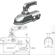 Cupla remorca rotunda Cod:BC2300C