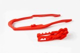 MBS Kit patina + ghidaj lant (HO03691/HO03671) Honda CR 05-06, rosii, Cod Produs: HO04632070