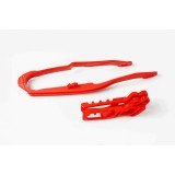 MBS Kit patina + ghidaj lant (HO03691/HO03671) Honda CR 05-06, rosii, Cod Produs: HO04632070