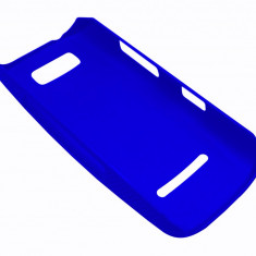 Husa tip capac spate albastra (cu puncte) pentru Nokia 305 / 306 Asha
