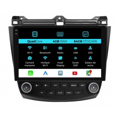 Navigatie Dedicata Honda Accord VII (2003 - 2008),QuadCore, 10Inch, 4Gb Ram, 64Gb Stocare, Carplay foto