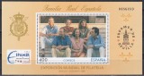 Spania 1996 - Expoziţia ESPAMER 96 - Fam. Regala, Colita+ Bloc, 4 poze, MNH, Nestampilat