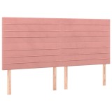 Cumpara ieftin Tablie de pat roz 180x5x118/128 cm catifea