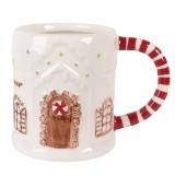 Cumpara ieftin Cana Craciun Turta Dulce ceramica multicolora 14x10x11 cm / 400 ml