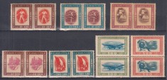 ROMANIA 1946 LP 197 LP 198 TINERETUL PROGRESIST+POSTA AERIANA PERECHE SERII MNH