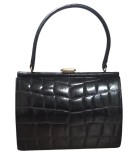 POȘETĂ DE M&Acirc;NĂ VINTAGE DIN PIELE NATURALA DE CROCODIL, ANII'50