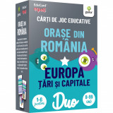 Orase din Romania-Europa: Tari si capitale. Pachete Duo EduCard, Gama