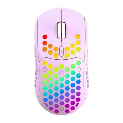 Mouse Nou IBLANCOD BL110, 3200dpi, 5 Butoane, RGB, Violet, Wireless foto