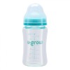 Biberon Sticla U-Grow 180ml + 2 Tetine Silicon M 3-6 Luni, Fara BPA, Ftalati, PVC, Sigur Hranire Bebelusi 0+ Luni