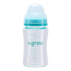 Biberon de sticla180 ml+2 tetine, U-Grow