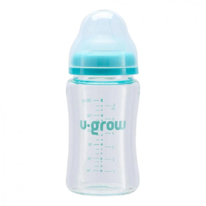 Biberon de sticla180 ml+2 tetine, U-Grow