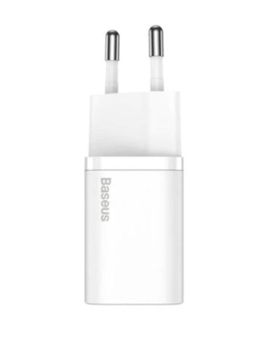 INCARCATOR retea Baseus Super Si, Quick Charge 20W, 1 x USB Type-C 5V/3A, alb &quot;CCSUP-B02&quot; (timbru verde 0.18 lei) - 6953156230002