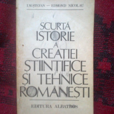 n4 Scurta Istorie A Creatiei Stiintifice Si Tehnice Romanesti - I.M. Stefan