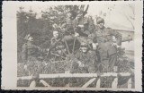 Fotografie tip Carte Postala, Grup de militari artileristi, perioada interbelica