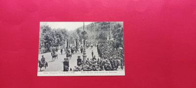 Procesiunea Kaiser Viena Calareti cu steagurile nationale Bucovina Bukowina foto