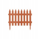 Cumpara ieftin Gard de gradina decorativ, din plastic, maro deschis, set 7 buc, 3.2 m x 35 cm