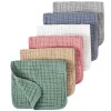 Set 6 Prosopele din Bumbac Muselină REDQUIT&reg; &ndash; Delicatețe Naturală &icirc;n Fiecare Zi (25x50 cm), multicolor