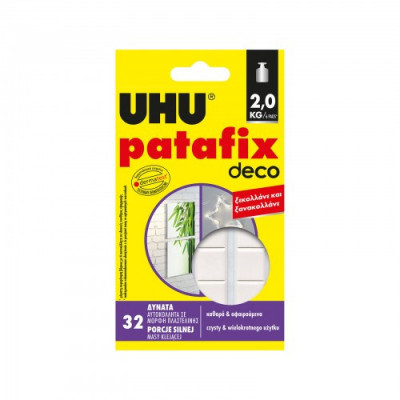 UHU Patafix homedeco - lipici din plastic alb - 32 buc / pachet foto