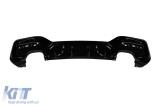 Difuzor tip M Competition potrivit pentru bara spate M technik pe BMW Seria 1 F20 5 usi, F21 3 usi 2015-2019 -oo-oo-, lac negru Performance AutoTuning