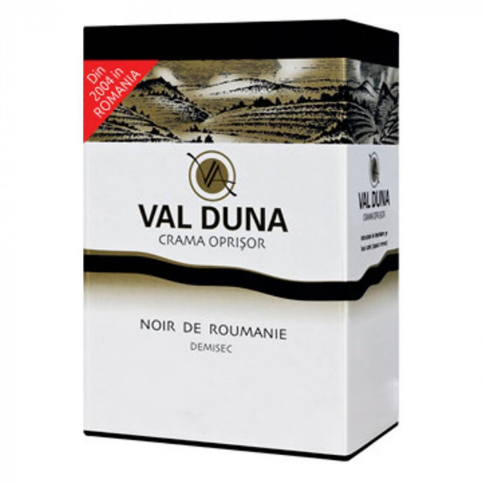 Vin Rosu Demisec Val Duna Noir de Roumanie, 5 L, 12.5% Alcool, Vinuri Rosii, Vinuri Demiseci, Cupaj Vin Rosu, Cupaj Vinuri Rosii, Vin Val Duna, Vinuri