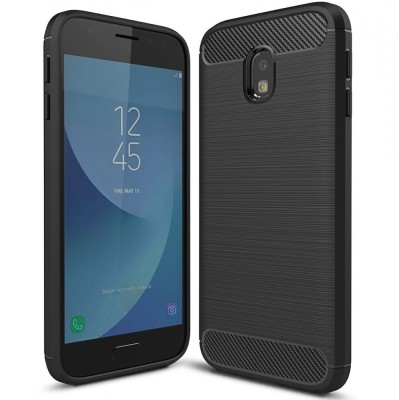 Husa SAMSUNG Galaxy J3 2017 - Luxury Carbon TSS, Negru foto