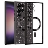 Husa premium Samsung Galaxy S23 Ultra Techsuit Luxury Glitter MagSafe, negru