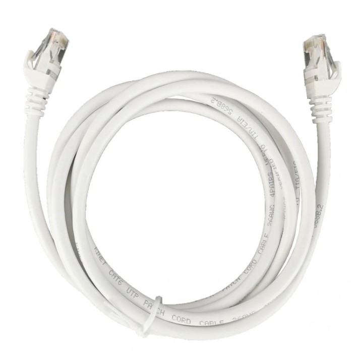 PATCH CORD UTP SPACER Cat6, cupru-aluminiu, 2 m, alb, AWG26, &quot;SPPC-UTP-CAT6-2M&quot; (timbru verde 0.08 lei)