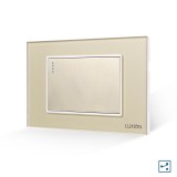Cumpara ieftin Intrerupator cap scara mecanic Luxion 3M, auriu, cu rama din sticla
